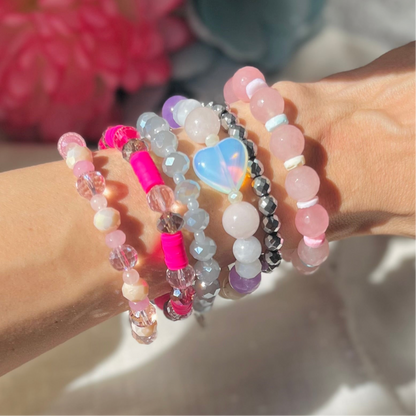 ROSE QUARTZ MULTICOLORED BRACELET