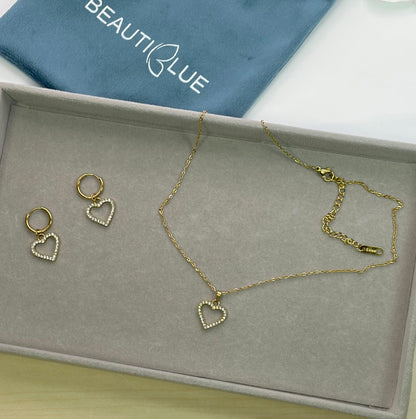 RHINESTONE HEART EARRINGS