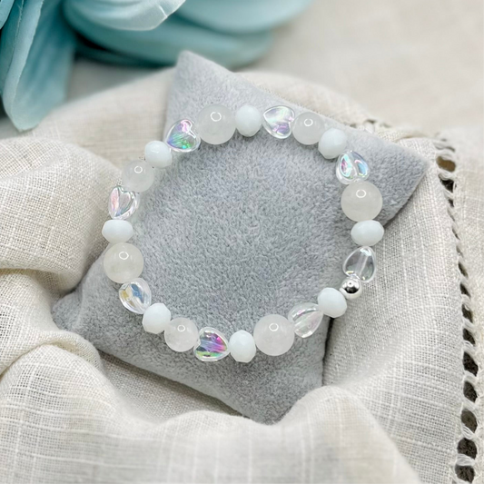 WHITE HEART BRACELET
