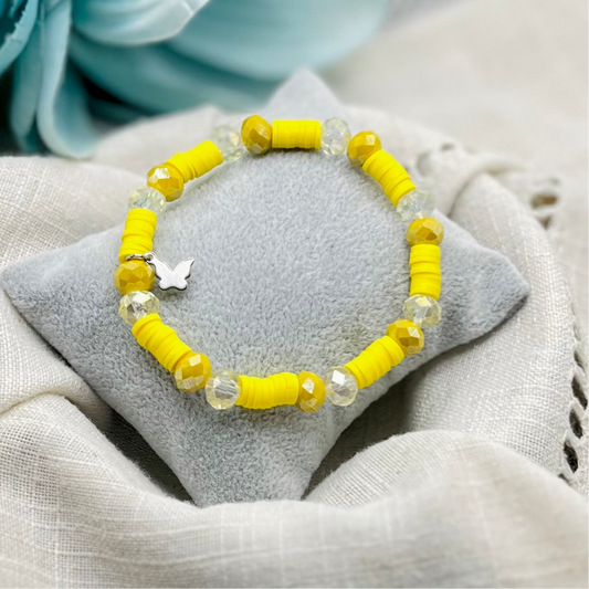 YELLOW MIX BEADS BRACELET