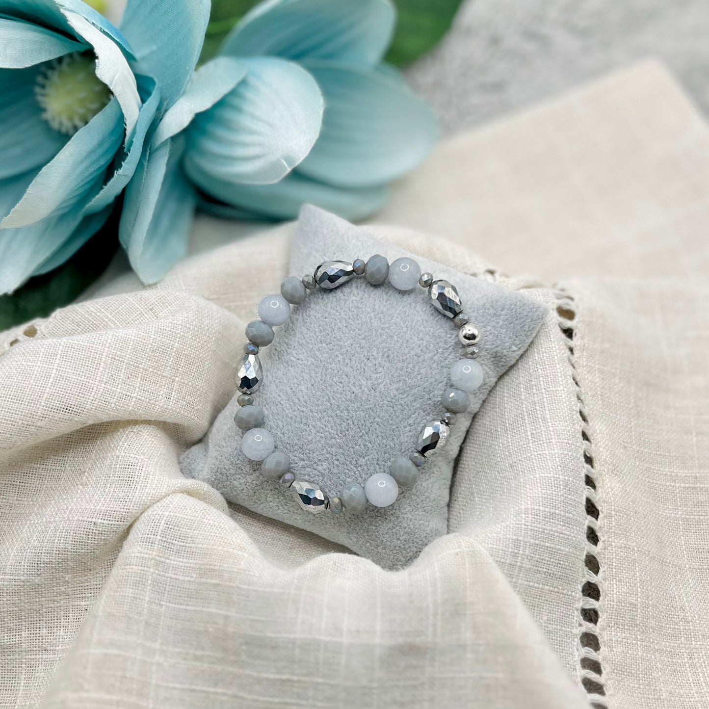 PULSERA PLATA GRIS