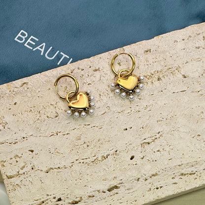 PEARL HEART EARRINGS
