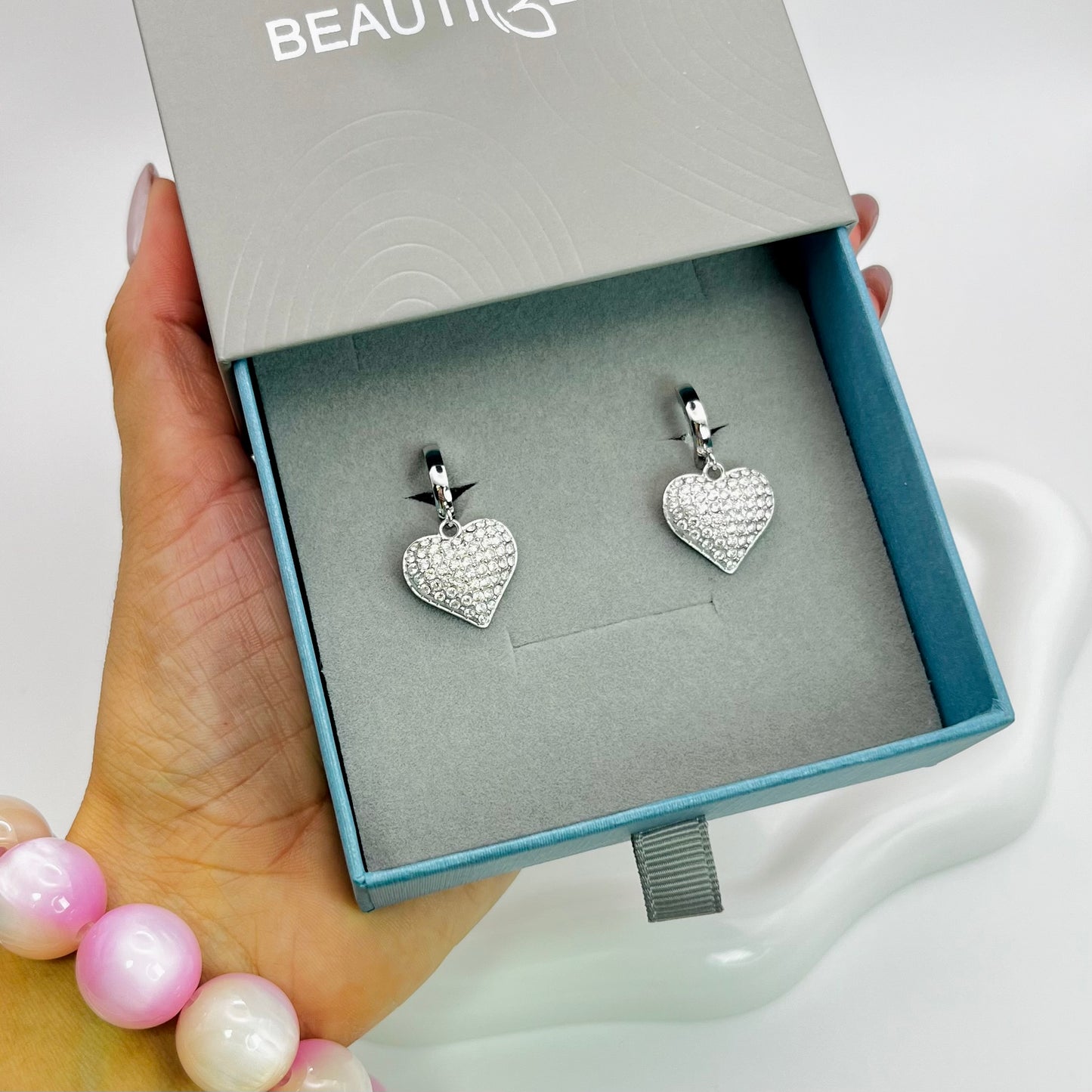 SILVER HEART EARRINGS