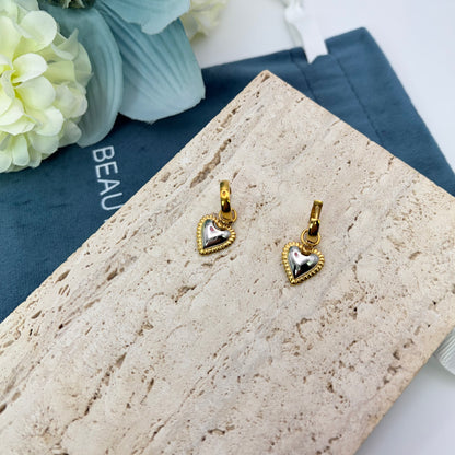 MIXED COLOR HEART EARRINGS