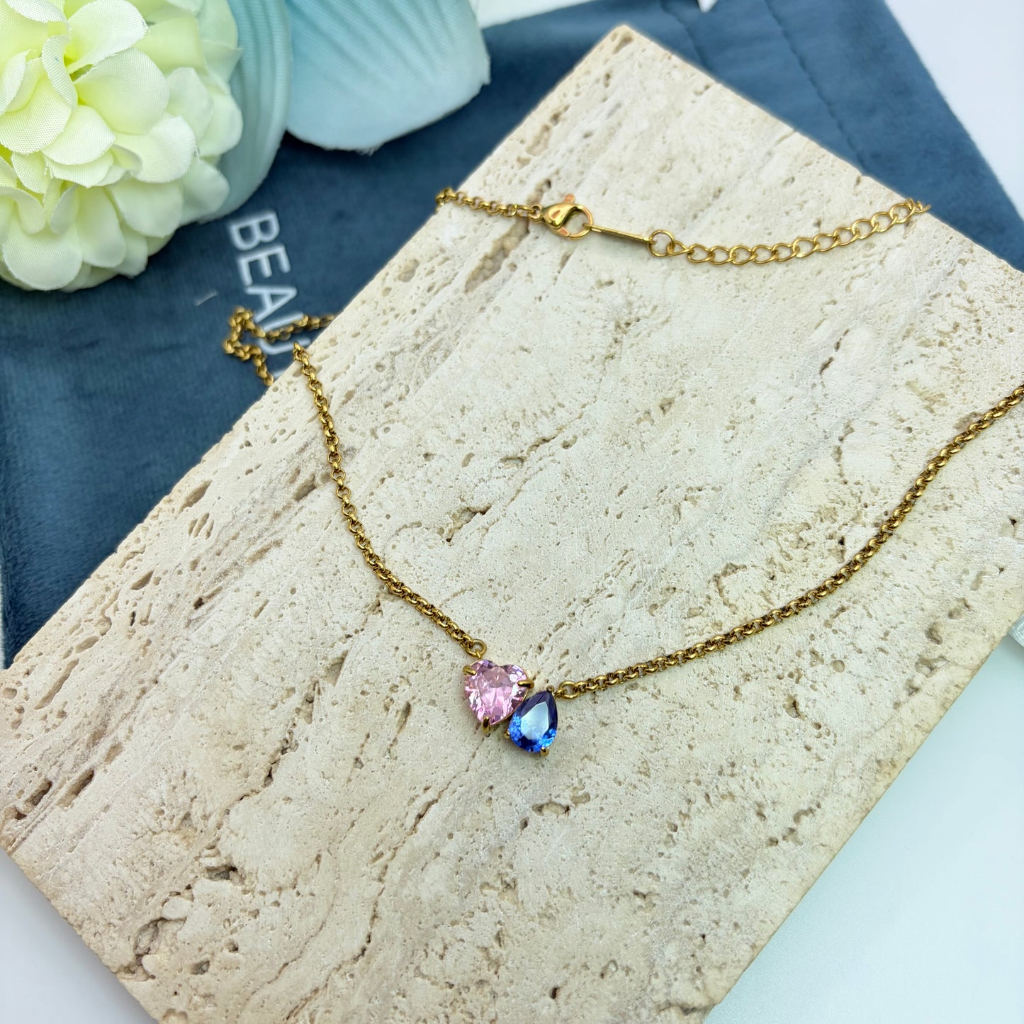 PINK | BLUE NECKLACE