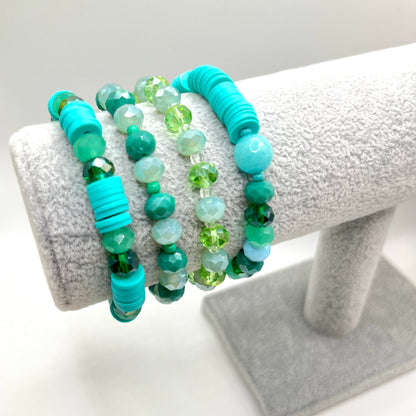 GREEN TURQUOISE TWO SIDES BRACELET