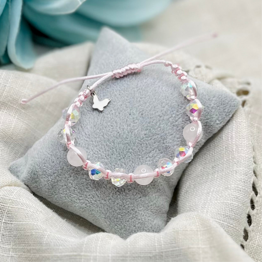 SWEET PINK MACRAME BRACELET