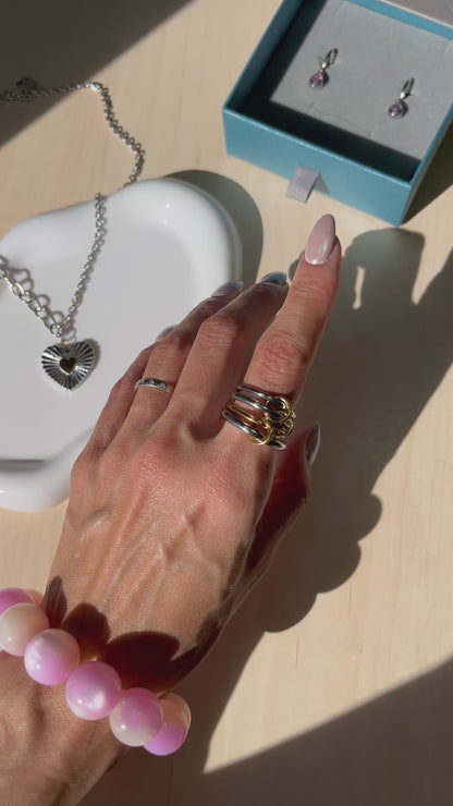 TWO TONE MULTI - LAYER RING